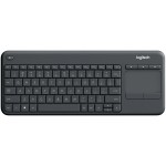 Tastatura Wireless Logitech K400 Touchpad, USB, Black