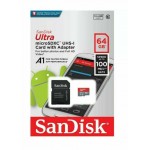 Card memorie Micro-SDHC SanDisk Ultra, 64GB, Clasa 10 UHS-I