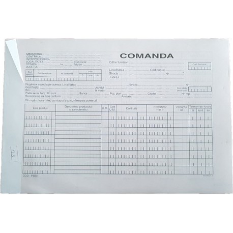 Comanda autocopiatoare doua exemplare