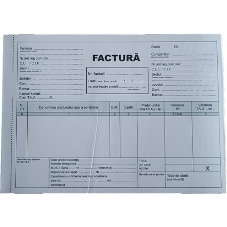 Facturier trei exemplare autocopiator
