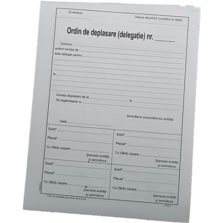 Ordin de deplasare (delegatie)