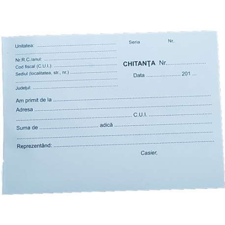 Chitantier in trei exemplare autocopiator