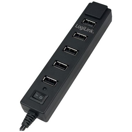 Hub LogiLink UA0124, 7 x USB 2.0, Negru