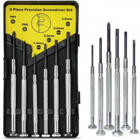 Set de șurubelnițe mini 6 pcs cu carcasă, diferite dimensiuni