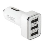 Alimentator Auto M-life, 3 porturi USB, 12-24 DC