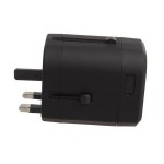 Adaptor priza universal Serioux SRXA-163 2 porturi USB Negru