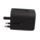 Adaptor priza universal Serioux SRXA-163 2 porturi USB Negru