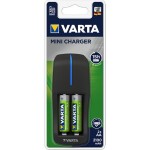 Incarcator Varta Mini Charger 57646, cu 2 acumulatori, AA, 2100 mAh