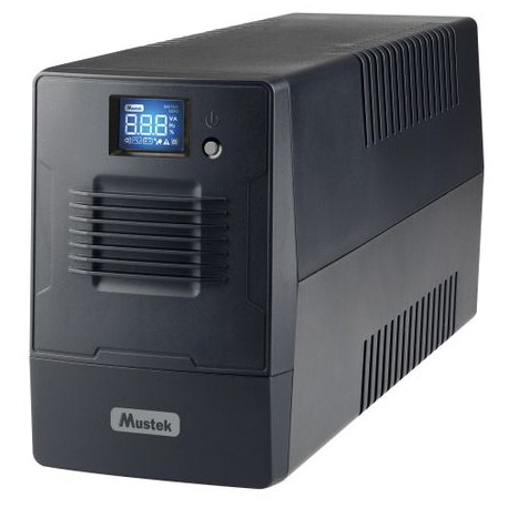 UPS MUSTEK Line Int. cu management, LCD, 600VA/ 360W, AVR, 4 x socket IEC, display LCD, USB, combo RJ11