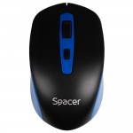 Mouse Wireless Spacer SPMO-WS01-BKBL, USB