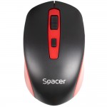 Mouse Wireless Spacer SPMO-WS01-BKRD, USB