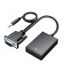 Adaptor VGA + Jack 3.5 mm catre HDMI, Negru