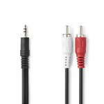 Cablu Jack 3.5mm catre RCA Stereo, Nedis, 2m