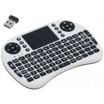 Telecomanda multi-media cu tastatura si touchpad, Quer KOM0331, Alb