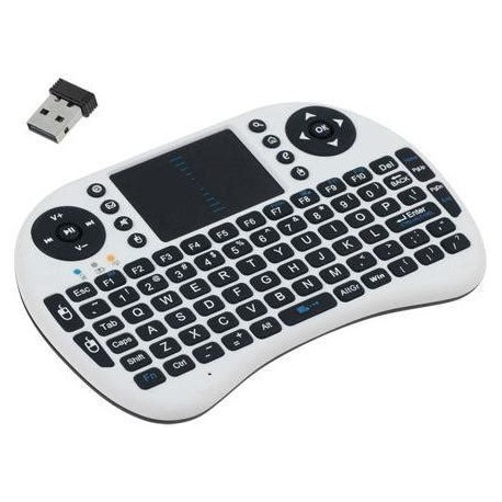 Telecomanda multi-media cu tastatura si touchpad, Quer KOM0331, Alb