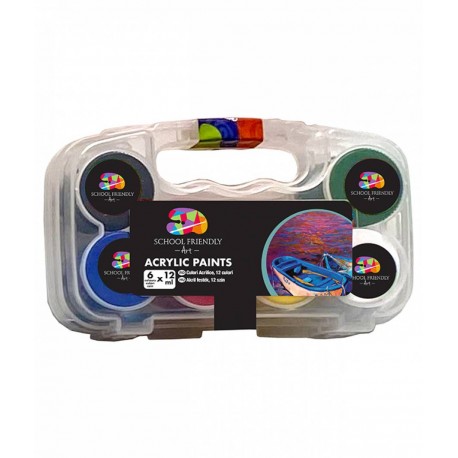 Vopsea Acrilica, School Friendly Art, 6 culori, 20 ml