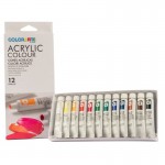 Set culori acrilice, Colorarte, 12 culori, 12ml