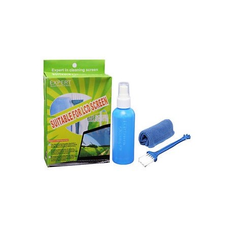 Kit curatare ecrane (lichid, perie si laveta)