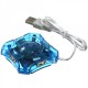 USB Hub 4 Ports (Transparent)